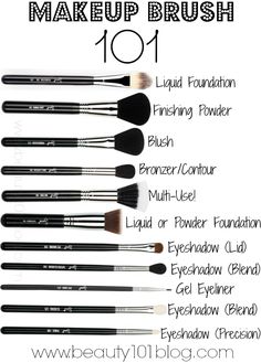 Everything you need to know about makeup brushes! #Makeup #Beauty #HowTo Alat Makeup, Makeup 101, Types Of Makeup, Basic Makeup, Eye Makeup Brushes, Mac Makeup, Makati