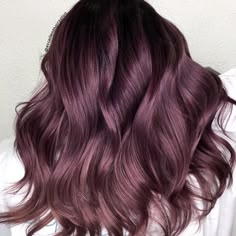 Champagne Mauve Hair, Dusty Mauve Hair Color, Mauve Hair Color, Mauve Hair, Chocolate Mauve Hair, Cabello Hair, Brown Hair Shades, Hair Tint, Hair Color Burgundy