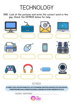 an info sheet with different types of electronic devices