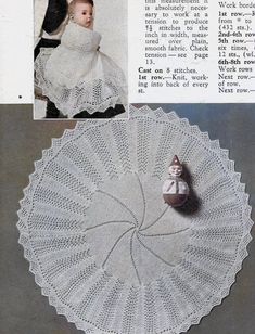 an old crocheted doily is featured in the magazine's article about knitting