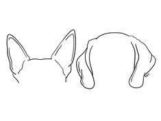 a line drawing of a cat's head