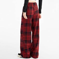 Discover the epitome of grunge fashion with our Red Plaid Women Pants — a bold expression of individuality and style. Immerse yourself in the rebellious spirit of the '90s with these high-quality, red plaid pants. Free shipping in the US and worldwide. Crafted from premium cotton materials, these pants are not just an outfit; they are a statement. Here's why you need them in your wardrobe: S – Length: 98 cm (38.58 in); Waist: 66 cm (25.98 in); Hips: 100 cm (39.37 in) M – Length: 99 cm (38.98 in); Waist: 70 cm (27.56 in); Hips: 104 cm (40.94 in) L – Length: 100 cm (39.37 in); Waist: 74 cm (29.13 in); Hips: 108 cm (42.52 in) XL – Length: 101 cm (39.76 in); Waist: 78 cm (30.71 in); Hips: 112 cm (44.09 in) 2XL – Length: 102 cm (40.16 in); Waist: 82 cm (32.28 in); Hips: 116 cm (45.67 in) 3XL – Pants Grunge, Red Plaid Pants, Kawaii Swimsuit, Dark Academia Clothing, Anime Lingerie, Aesthetic Dark Academia, Cottagecore Fashion, Aesthetic Red, Kawaii Dress