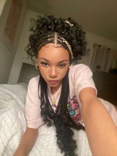 Cute Box Braids, Blonde Braids, Braids With Curls, Girls Hairstyles Braids