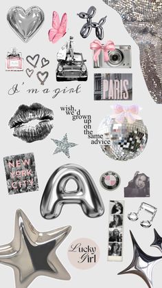 sparkly grey & pink, Lana del ray, vogue, Dior Birthday Fotos, Olivia Rodrigo Wallpaper Iphone Collage, Ipad Wallpapers, Just A Girl, A Girl, Ipad, Happy Birthday, Scrapbooking