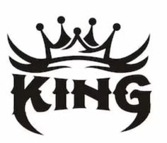 the king logo is shown in black and white