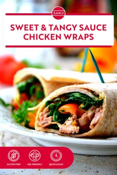 a wrap with meat and vegetables on it