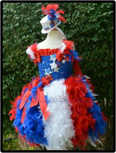 Star spangled Tutu dress by TutusbyMalinda on Etsy Blue Pageant Dress, Pageant Winner, Feather Tutu, Patriotic America, Pageant Outfits, Parade Dress, Chill Style, 1st Birthday Tutu, Purple Tutu