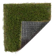 artificial grass is placed in the shape of a triangle