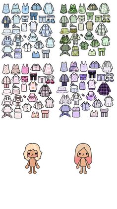 several different types of clothing and clothes for children to wear on their own bodysuits