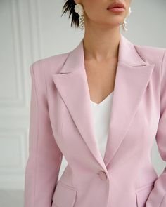 Dusty Pink Pantsuit for Women, Pink Formal Pantsuit for Office, Business Suit Womens, Light Pink Blazer Trouser Suit for Women - Etsy Egypt Pink Single Button Lapel Collar Blazer, Fitted Single Breasted Long Sleeve Pantsuit, Fitted Single-breasted Long Sleeve Pantsuit, Chic Pink Blazer For Business, Pink Single Button Blazer For Business, Fitted Single Button Pantsuit For Spring, Spring Fitted Single-button Pantsuit, Pink Single-breasted Suit For Party, Pink Single Breasted Suit For Party