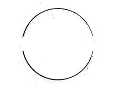 a black and white drawing of a circle