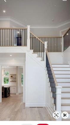 the stairs in this house are painted white