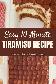 an easy 10 minute tirami recipe with chocolates and marshmallows