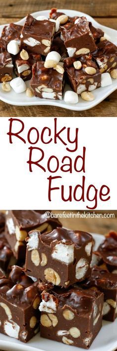 rocky road fudge is an easy and delicious dessert