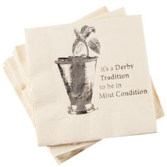 Derby Tradition to be in Mint Condition - Paper Beverage Napkins - Pkg/16 Horse Racing Party Theme, Kentucky Derby Fundraiser