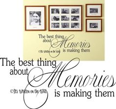 the best thing about memories is making them smile wall decals set of 3 -