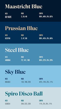 the different font styles and colors for each type of text, including one that is blue