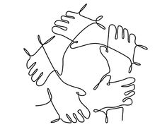 four hands holding each other in a circle with the word love written on it's side