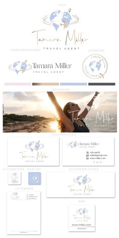 Branding kit logo design - Travel logo - Travel blog logo - World travel branding -Hearth travel logo - Travel agency logo -Globe plane logo Travel Logo Design Ideas, Travel Branding, Plane Logo, Travel Agency Logo, Travel Website Design, Logo Design Agency, Fb Banner, Agency Logo, Globe Logo