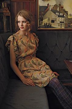 Bloomsbury Inspired Ensemble Anthropologie Catalog, 3d Printing Fashion, Style Anglais, Sonia Delaunay, Dress With Ruffle Sleeves, Garden Dress