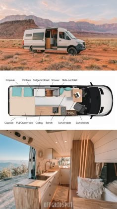 the interior and exterior of an rv