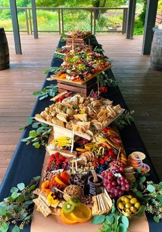 What is a grazing tableA grazing table is the table you didn’t know you neededOur talented cheese queens come to YOU and build the charcuterie display right on the table (safely and sanitarilyof courseDepending on your wants and needswe can add multiple dimensionsgreeneryprops to go with your theme […] Charcuterie Board Wedding, Charcuterie Display, Dessert Catering, Wedding Appetizers, Charcuterie Platter, Wedding Buffet