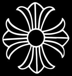 a black and white flower with the word,'logo design for an art gallery