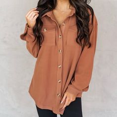 Never Worn Casual Blouse Women, Collar Blouse, Button Front Shirt, Inspiration Mode, Casual Blouse, Long Shirt, Jacket Style, Look Fashion, Plus Clothing