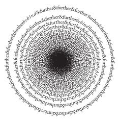 the words are arranged in a circular pattern on white paper, with black and white lettering