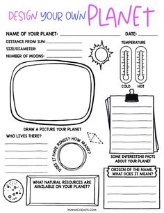 a poster with the words, design your own planet and an image of a television