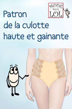 a woman's panties with an image of a cartoon character next to it