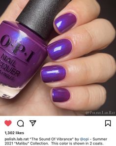 Dark Purple Iridescent Nails, Pompei Purple Opi, Dark Purple Nails Opi, Sparitual Nail Polish Colors, Manifest Destiny, Zoya Purple Nail Polish, Popular Nails, Nails Only, Cute Nail Designs