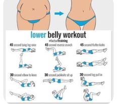 a woman's stomach is shown with six different exercises