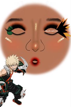 Bakugou Makeup, Deku Makeup, Mha Makeup, Cosplay Simple, Anime Inspired Makeup, Halloween Makeup Clown