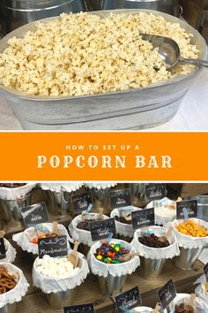 how to set up a popcorn bar