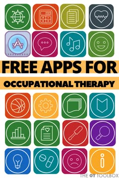 Free Apps for Occupational Therapy - The OT Toolbox Occupational Therapy Executive Function, Sensory Occupational Therapy, Occupational Therapy Self Care Activities, Occupational Therapy Teletherapy Ideas, Occupational Therapy Psychiatric, Kindergarten Occupational Therapy Activities, Occupational Therapy Executive Functioning Activities, Near Point Copying Occupational Therapy, Desensitization Occupational Therapy