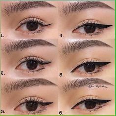 Eyeliner Tricks For Beginners, Tutorial Eyeliner, Bentuk Alis, Mekap Mata, Winged Eyeliner Tutorial