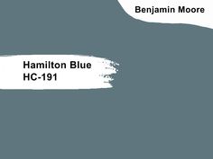 the back side of a blue paint with white lettering that reads, hamilton blue ho - 19