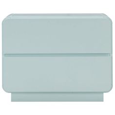 a light blue plastic box with two compartments on the front and one compartment closed up