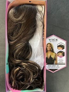 Sensationnel Vice Synthetic HD Lace Wig - Vice Unit 10 HD Lace Pre-Plucked Hairline Baby Hair Deeper Hairline Ear-To-Ear, 5" Deep Hand-Tied Parting Style: Curly Length: 26" Color Shown: ﻿LT27/1 Vice Unit 10, Lots Of Layers, Hd Lace Wig, Money Piece, Full Wigs, Synthetic Lace Front Wigs, Wigs Hair Extensions, Wig Styles, Hd Lace