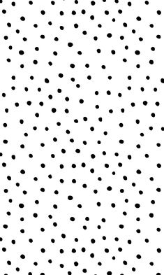 black and white polka dots on a white background