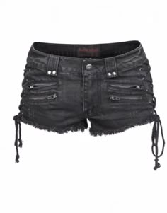 Queen Of Darkness, Diy Vetement, Rock Punk, Estilo Punk, Grunge Goth, Mini Shorts, Short Shorts, Black Denim Shorts