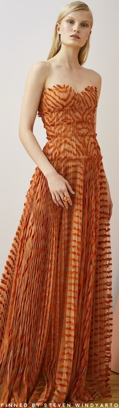 Fitted Orange Organza Dress, Orange Shades, Fashion Runway, Orange Crush, Orange Fashion, Gorgeous Gowns, Orange Dress