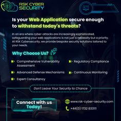 Is your web application secure against today’s threats?

At RSK Cybersecurity, we offer bespoke security solutions tailored to your needs, from vulnerability assessments to continuous monitoring.

Don’t leave your security to chance, protect your business today.

hashtag#Cybersecurity hashtag#cyberattacks hashtag#RSK Defense Mechanisms