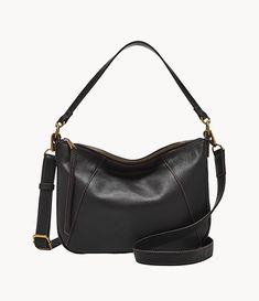 Skylar Crossbody - SHB2656001 - Fossil Fossil Bags Women, Fossil Crossbody Bags, Black Crossbody Purse, Black Leather Crossbody Bag, Leather Handbags Crossbody, Fossil Bags, Leather Crossbody Purse, Black Crossbody, Old English