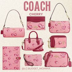 Coach bags cherry edition Cherry Coach Purse, Coach Cherry Collection, Cherry Coach Wallet, Coach Fruit Collection, Coach Cherry Wallet, Coach Fruit Bag, Pink Coach Wallet, Cherry Coach Bag, Coach Cherry Bag