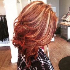 Copper Lob, Rose Hair Color, Red Hair With Highlights, Red Blonde, Hair 2016, Red Blonde Hair