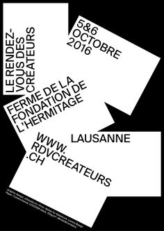 four black and white business cards stacked on top of each other, with the words