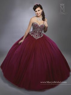 Mary's Bridal Beloving Collection Quinceanera Dress Style 4781 Burgundy Quinceanera Dresses, Quinceñera Dresses, Mary's Bridal, Red Quinceanera Dresses, Sweet 16 Dresses, Quince Dresses