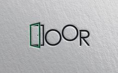 the door logo is shown in black and green on a white background with an open window